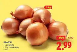 Lidl Uien xxl aanbieding