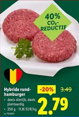 Lidl Hybride rund- hamburger aanbieding