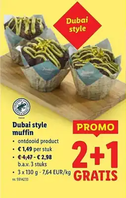 Lidl Dubai style muffin aanbieding