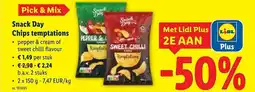 Lidl Snack Day Chips temptations aanbieding