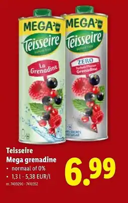 Lidl Teisseire Mega grenadine aanbieding
