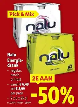 Lidl Nalu Energie- drank aanbieding