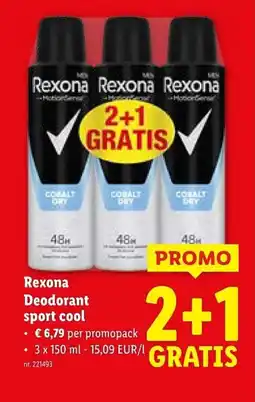 Lidl Rexona deodorant sport cool aanbieding