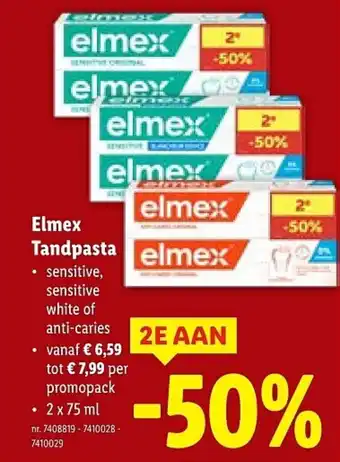 Lidl Elmex Tandpasta aanbieding