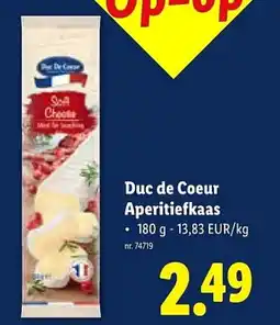 Lidl Duc de Coeur Aperitiefkaas aanbieding