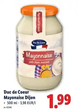Lidl Duc de coeur mayonaise dijon aanbieding
