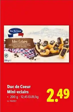 Lidl Duc de Coeur Mini-eclairs aanbieding