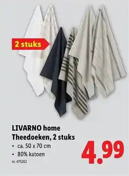 Lidl LIVARNO home Theedoeken aanbieding