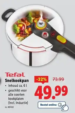 Lidl Tefal snelkookpan aanbieding