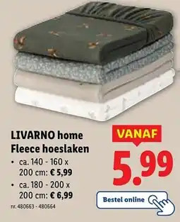 Lidl LIVARNO home Fleece hoeslaken aanbieding