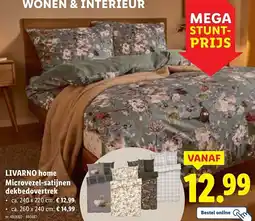 Lidl LIVARNO home Microvezel-satijnen dekbedovertrek aanbieding