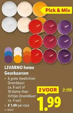 Lidl LIVARNO home Geurkaarsen aanbieding