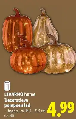 Lidl LIVARNO home Decoratieve pompoen led aanbieding