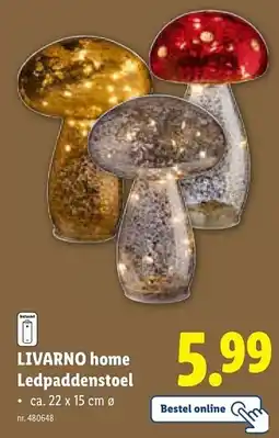 Lidl LIVARNO home Ledpaddenstoel aanbieding