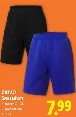 Lidl Crivit Sweatshort aanbieding