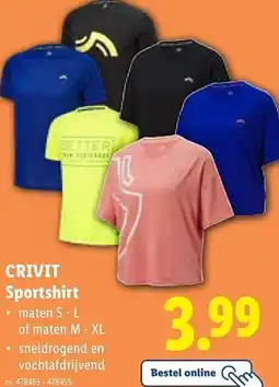 Lidl Crivit Sportshirt aanbieding