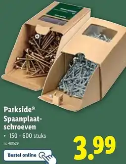Lidl Parkside Spaanplaatschroeven aanbieding