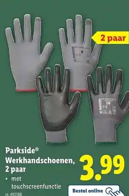 Lidl Parkside Werkhandschoenen, 2 paar aanbieding