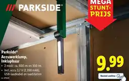 Lidl Parkside Accuwerklamp, inklapbaar aanbieding