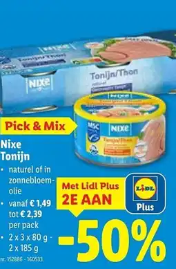 Lidl Nixe Tonijn aanbieding