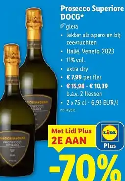 Lidl Prosecco Superiore DOCG aanbieding