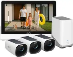 Coolblue EufyCam 3 Lot de 3 + Smart Display E10 aanbieding