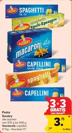 Carrefour Market Pasta Soubry aanbieding