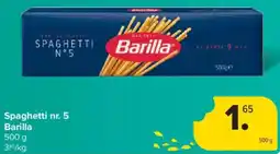 Carrefour Market Spaghetti nr. 5 Barilla aanbieding