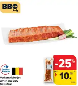 Carrefour Market Varkensribbetjes American BBQ Carrefour aanbieding