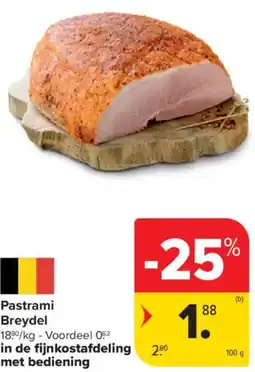 Carrefour Market Pastrami Breydel aanbieding