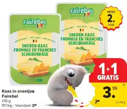 Carrefour Market Kaas in sneetjes Fairebel aanbieding