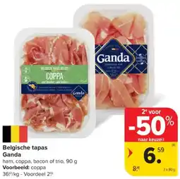 Carrefour Market Belgische tapas Ganda aanbieding