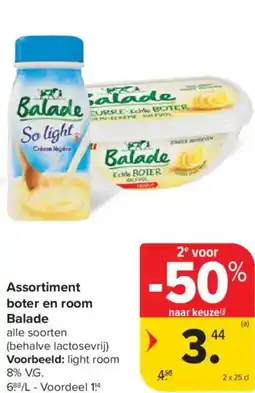 Carrefour Market Assortiment boter en room Balade aanbieding