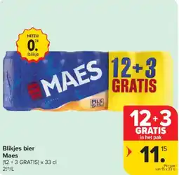 Carrefour Market Blikjes bier Maes aanbieding