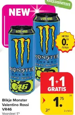 Carrefour Market Blikje Monster Valentino Rossi VR46 aanbieding