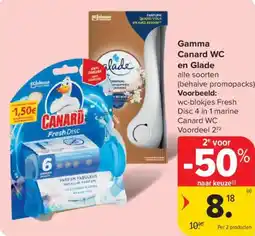 Carrefour Market Gamma Canard WC en Glade aanbieding
