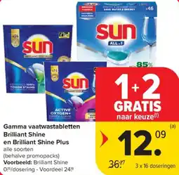 Carrefour Market Gamma vaatwastabletten Brilliant Shine en Brilliant Shine Plus aanbieding