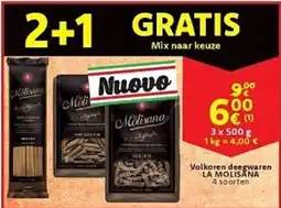 Cora Volkoren deegwaren LA MOLISANA aanbieding