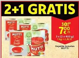 Cora Gepelde tomaten MUTTI aanbieding