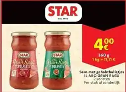 Cora Saus met gehaktballetjes IL MIO GRAN RAGU aanbieding