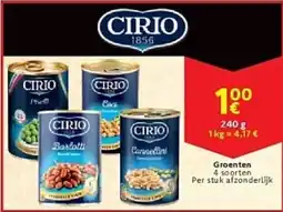 Cora Groenten CIRIO aanbieding