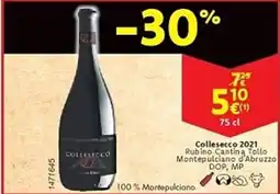 Cora Collesecco 2021 Rubino Cantina Tollo Montepulciano d'Abruzzo DOP, MP aanbieding