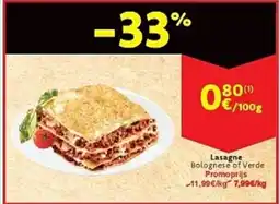 Cora Lasagne Bolognese of Verde aanbieding