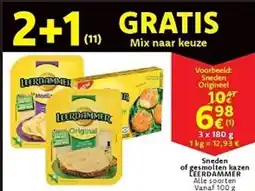 Cora Sneden of gesmolten kazen LEERDAMMER aanbieding