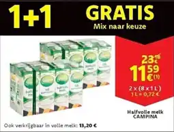 Cora Halfvolle melk CAMPINA aanbieding