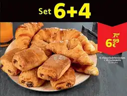 Cora 6 chocoladebroodjes + 4 croissants aanbieding