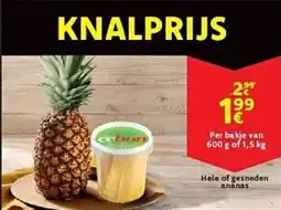 Cora Hele of gesneden ananas aanbieding