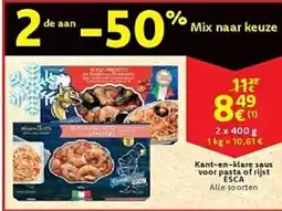 Cora Kant-en-klare saus voor pasta of rijst ESCA aanbieding