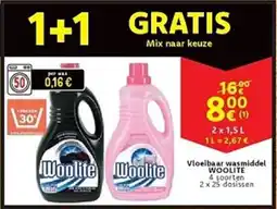 Cora Vloeibaar wasmiddel WOOLITE aanbieding