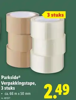 Lidl ParksideⓇ Verpakkingstape, 3 stuks aanbieding